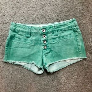 NWOT Bullhead sea green shorts
